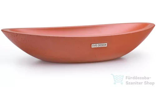 Svis Design ORION BASIC mosdó 60 cm - téglavörös, dekor nélkül, matt lakk UBX.ORION.BC.060.318.00.00.1
