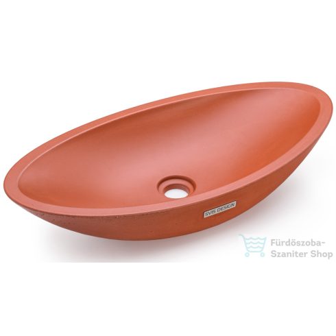 Svis Design ORION BASIC mosdó 60 cm - téglavörös, dekor nélkül, matt lakk UBX.ORION.BC.060.318.00.00.1