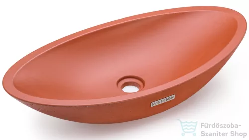 Svis Design ORION BASIC mosdó 60 cm - téglavörös, dekor nélkül, matt lakk UBX.ORION.BC.060.318.00.00.1