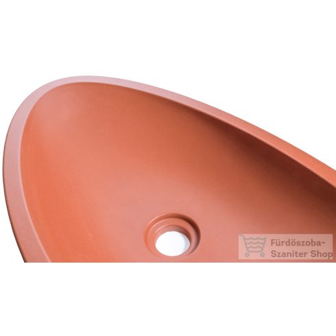 Svis Design ORION BASIC mosdó 60 cm - téglavörös, dekor nélkül, matt lakk UBX.ORION.BC.060.318.00.00.1