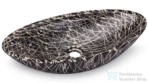Svis Design ORION BASIC mosdó 60 cm - PUNK, fekete és pezsgő, félmatt lakk UBX.ORION.BC.060.915.PU.04.2