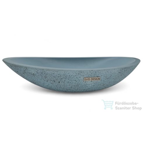 Svis Design ORION SANDBLASTED mosdó 60 cm - világos kobaltkék, dekor nélkül, matt lakk UBX.ORION.SB.060.503.00.00.1