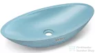 Svis Design ORION SANDBLASTED mosdó 60 cm - közepes kobaltkék, dekor nélkül, matt lakk UBX.ORION.SB.060.506.00.00.1