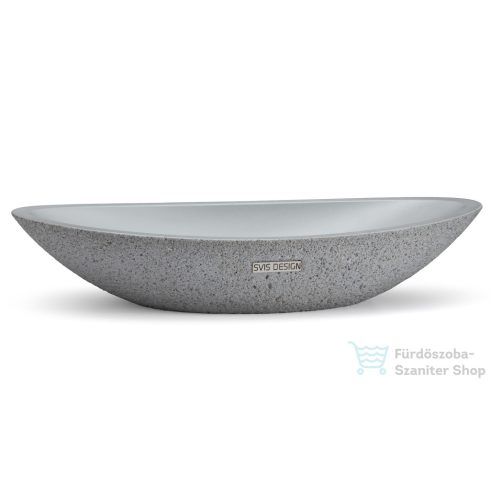 Svis Design ORION SANDBLASTED mosdó 60 cm - közepes kobaltkék, dekor nélkül, matt lakk UBX.ORION.SB.060.506.00.00.1