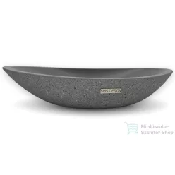   Svis Design ORION SANDBLASTED mosdó 60 cm - közepes szürke, dekor nélkül, matt lakk UBX.ORION.SB.060.904.00.00.1
