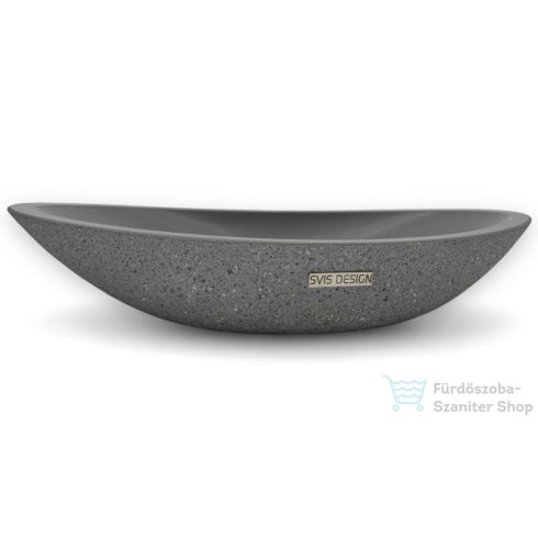 Svis Design ORION SANDBLASTED mosdó 60 cm - közepes szürke, dekor nélkül, matt lakk UBX.ORION.SB.060.904.00.00.1