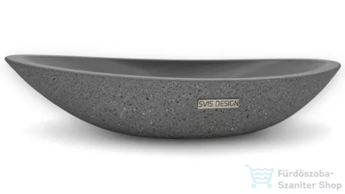 Svis Design ORION SANDBLASTED mosdó 60 cm - közepes szürke, dekor nélkül, matt lakk UBX.ORION.SB.060.904.00.00.1