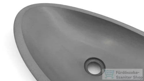 Svis Design ORION SANDBLASTED mosdó 60 cm - közepes szürke, dekor nélkül, matt lakk UBX.ORION.SB.060.904.00.00.1