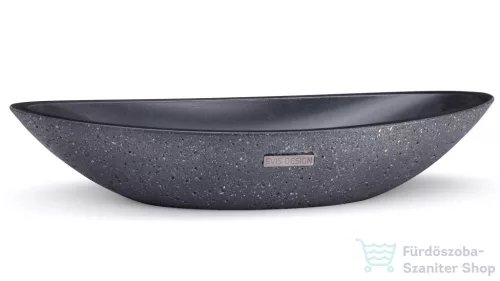 Svis Design ORION SANDBLASTED mosdó 60 cm - közepes szürke, dekor nélkül, matt lakk UBX.ORION.SB.060.904.00.00.1