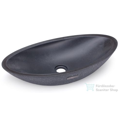 Svis Design ORION SANDBLASTED mosdó 60 cm - nagyon sötét szürke, dekor nélkül, matt lakk UBX.ORION.SB.060.915.00.00.1