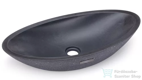 Svis Design ORION SANDBLASTED mosdó 60 cm - közepes szürke, dekor nélkül, matt lakk UBX.ORION.SB.060.904.00.00.1