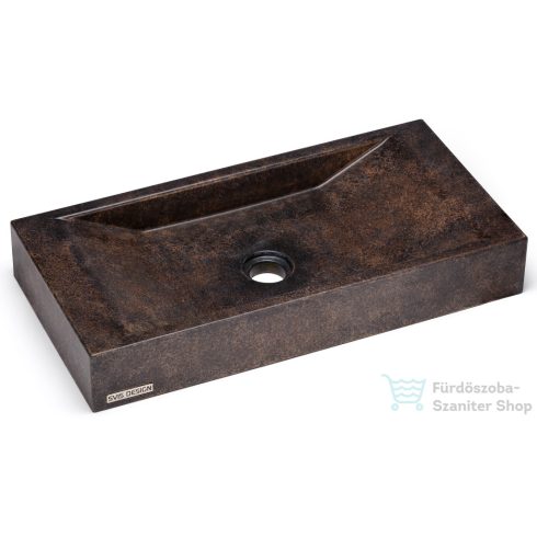 Svis Design mosdó 60 cm SIRIUS BASIC -  DARK STONE kék, okker és fekete, matt lakk UBX.SIRIUS.BC.060.000.DS.01.1