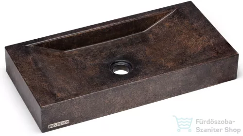 Svis Design mosdó 60 cm SIRIUS BASIC -  DARK STONE kék, okker és fekete, matt lakk UBX.SIRIUS.BC.060.000.DS.01.1