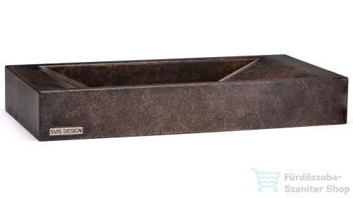 Svis Design mosdó 60 cm SIRIUS BASIC -  DARK STONE kék, okker és fekete, matt lakk UBX.SIRIUS.BC.060.000.DS.01.1