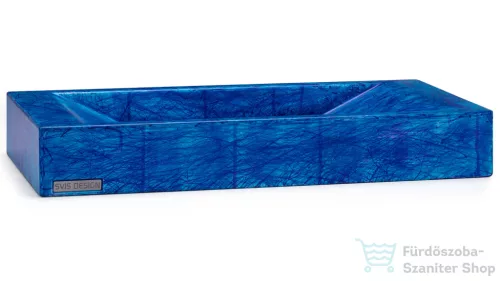 Svis Design mosdó 60 cm SIRIUS BASIC - HURRICANE, kék, matt lakk UBX.SIRIUS.BC.060.000.HU.01.1