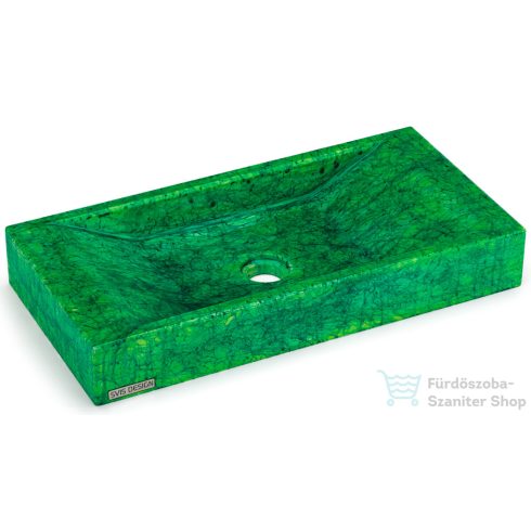 Svis Design mosdó 60 cm SIRIUS BASIC - HURRICANE, zöld, matt lakk UBX.SIRIUS.BC.060.000.HU.02.1