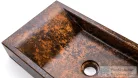 Svis Design mosdó 60 cm SIRIUS BASIC -  SMOKED METAL, réz és fekete, félmatt lakk UBX.SIRIUS.BC.060.000.MS.01.2