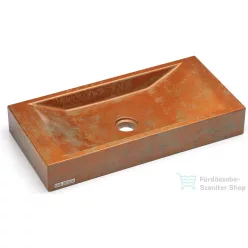   Svis Design mosdó 60 cm SIRIUS BASIC -  SMOKED METAL, réz és zöld, félmatt lakk UBX.SIRIUS.BC.060.000.MS.03.2