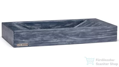 Svis Design mosdó 60 cm SIRIUS BASIC -  PATINA, kékesszürke, matt lakk UBX.SIRIUS.BC.060.000.PA.05.1