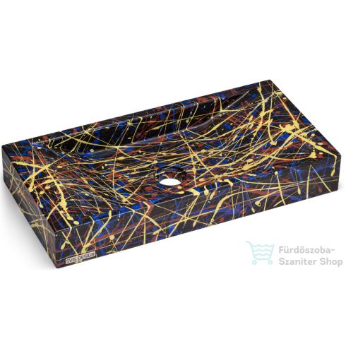 Svis Design mosdó 60 cm SIRIUS BASIC - PUNK, fekete, matt lakk UBX.SIRIUS.BC.060.000.PU.03.1