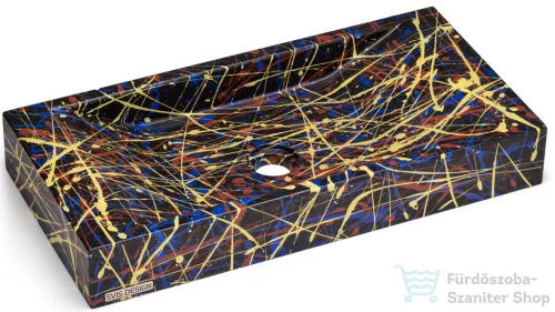 Svis Design mosdó 60 cm SIRIUS BASIC - PUNK, fekete, matt lakk UBX.SIRIUS.BC.060.000.PU.03.1