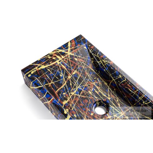 Svis Design mosdó 60 cm SIRIUS BASIC - PUNK, fekete, matt lakk UBX.SIRIUS.BC.060.000.PU.03.1