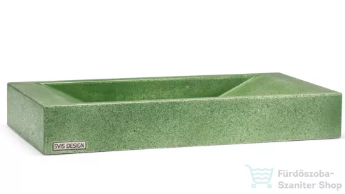 Svis Design mosdó 60 cm SIRIUS BASIC - SPLASH, zöld, matt lakk UBX.SIRIUS.BC.060.000.SP.01.1