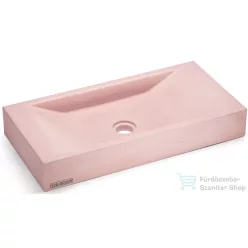   Svis Design mosdó 60 cm SIRIUS BASIC - nagyon világos téglavörös, dekor nélkül, matt lakk UBX.SIRIUS.BC.060.301.00.00.1