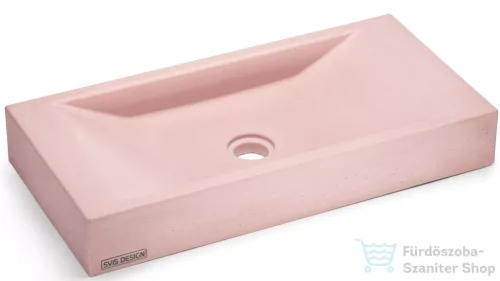 Svis Design mosdó 60 cm SIRIUS BASIC - nagyon világos téglavörös, dekor nélkül, matt lakk UBX.SIRIUS.BC.060.301.00.00.1