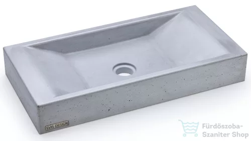 Svis Design mosdó 60 cm SIRIUS BASIC - világosszürke, dekor nélkül, matt lakk UBX.SIRIUS.BC.060.901.00.00.1