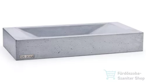 Svis Design mosdó 60 cm SIRIUS BASIC - világosszürke, dekor nélkül, matt lakk UBX.SIRIUS.BC.060.901.00.00.1