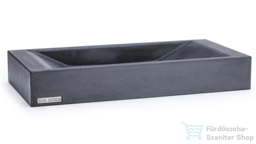 Svis Design mosdó 60 cm SIRIUS BASIC - nagyon sötétszürke, dekor nélkül, matt lakk UBX.SIRIUS.BC.060.915.00.00.1