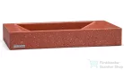 Svis Design mosdó 60 cm SIRIUS HARDCORE - téglavörös, dekor nélkül, matt lakk UBX.SIRIUS.HC.060.301.00.00.1