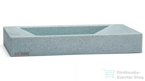 Svis Design mosdó 60 cm SIRIUS HARDCORE - nagyon világos kobaltkék, dekor nélkül, matt lakk UBX.SIRIUS.HC.060.501.00.00.1