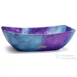   Svis Design mosdó 50 cm VIRGO BASIC - FANTASIA, lila és kék, matt lakk UBX.VIRGO.BC.050.000.FA.01.1