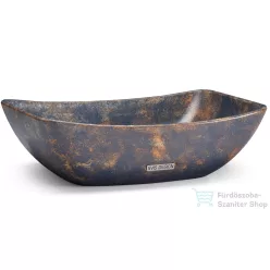   Svis Design mosdó 50 cm VIRGO BASIC - GRANITE, kékesszürke és okker, félmatt lakk UBX.VIRGO.BC.050.000.GR.01.2