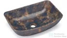 Svis Design mosdó 50 cm VIRGO BASIC - GRANITE, kékesszürke és okker, félmatt lakk UBX.VIRGO.BC.050.000.GR.01.2