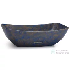   Svis Design mosdó 50 cm VIRGO BASIC - GRANITE, kék és okker, félmatt lakk UBX.VIRGO.BC.050.000.GR.02.2