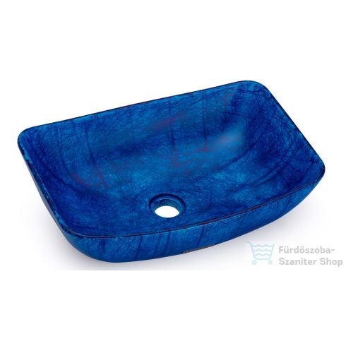 Svis Design mosdó 50 cm VIRGO BASIC - HURRICANE, kék, matt lakk UBX.VIRGO.BC.050.000.HU.01.1