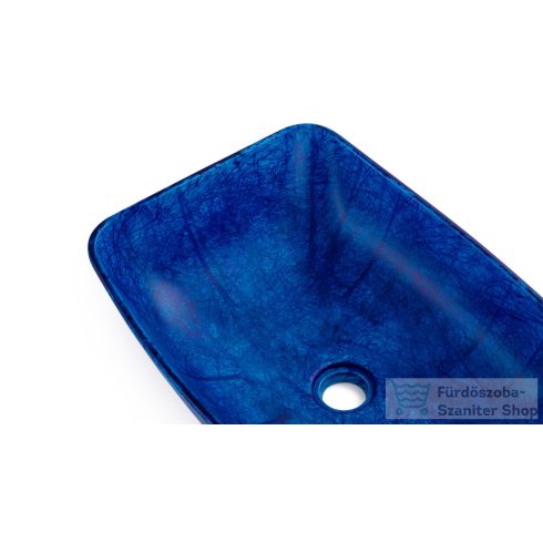 Svis Design mosdó 50 cm VIRGO BASIC - HURRICANE, kék, matt lakk UBX.VIRGO.BC.050.000.HU.01.1