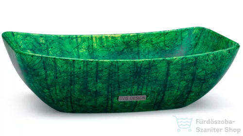 Svis Design mosdó 50 cm VIRGO BASIC - HURRICANE, zöld, matt lakk UBX.VIRGO.BC.050.000.HU.02.1