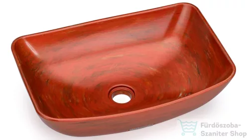 Svis Design mosdó 50 cm VIRGO BASIC - AGED METAL, metál vörös és réz, matt lakk UBX.VIRGO.BC.050.000.MA.04.2