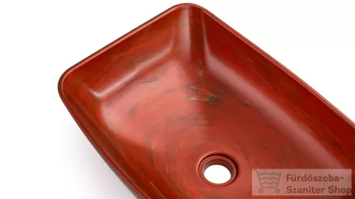 Svis Design mosdó 50 cm VIRGO BASIC - AGED METAL, metál vörös és réz, matt lakk UBX.VIRGO.BC.050.000.MA.04.2