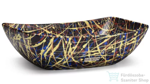Svis Design mosdó 50 cm VIRGO BASIC - PUNK fekete, matt lakk UBX.VIRGO.BC.050.000.PU.03.1