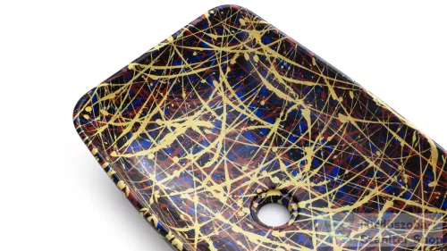 Svis Design mosdó 50 cm VIRGO BASIC - PUNK fekete, matt lakk UBX.VIRGO.BC.050.000.PU.03.1