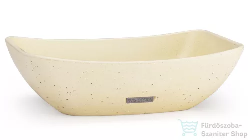 Svis Design mosdó 50 cm VIRGO BASIC - világos sárga, dekor nélkül, matt lakk UBX.VIRGO.BC.050.101.00.00.1
