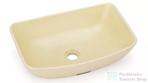 Svis Design mosdó 50 cm VIRGO BASIC - világos sárga, dekor nélkül, matt lakk UBX.VIRGO.BC.050.101.00.00.1