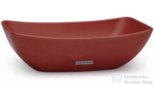 Svis Design mosdó 50 cm VIRGO BASIC - téglavörös, dekor nélkül, matt lakk UBX.VIRGO.BC.050.318.00.00.1