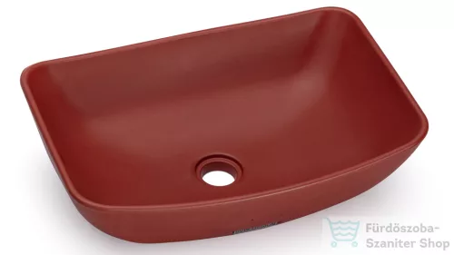 Svis Design mosdó 50 cm VIRGO BASIC - téglavörös, dekor nélkül, matt lakk UBX.VIRGO.BC.050.318.00.00.1