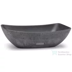   Svis Design mosdó 50 cm VIRGO BASIC - nagyon sötét szürke, dekor nélkül, matt lakk UBX.VIRGO.BC.050.915.00.00.1